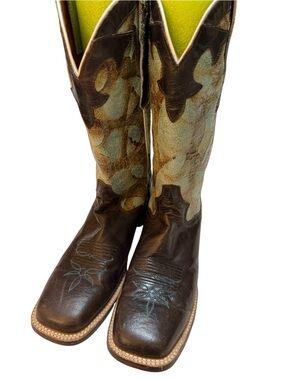 Dan Post Vintage Turquoise and Brown leather Women's Western Cowboy Boot